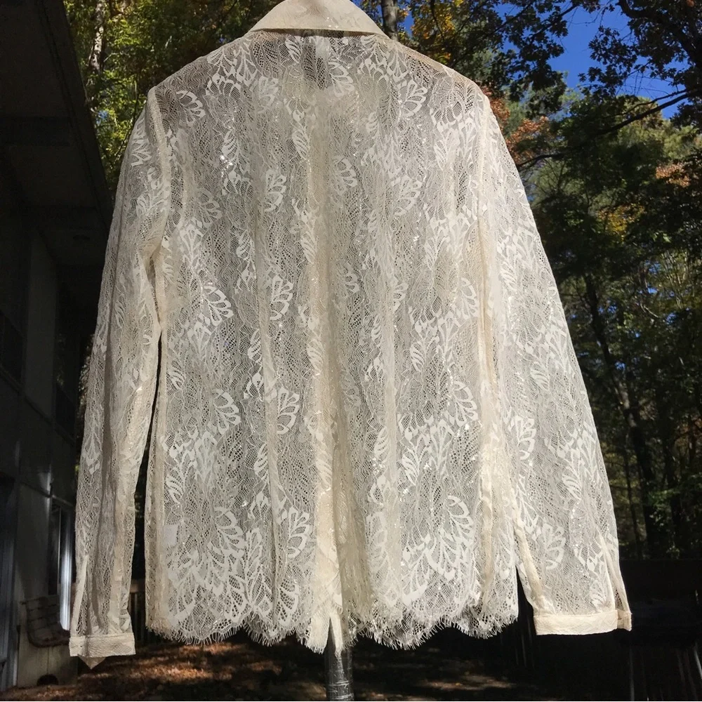 St. John Evening Lace Blouse - Picture 2 of 10